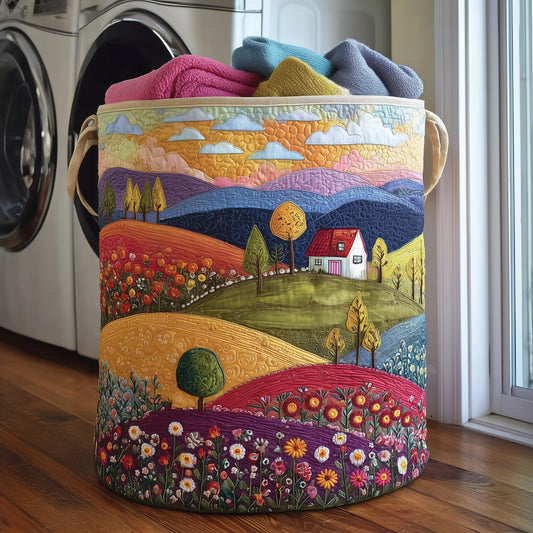 The Valley Heaven Quilted Laundry Basket Tote 5944