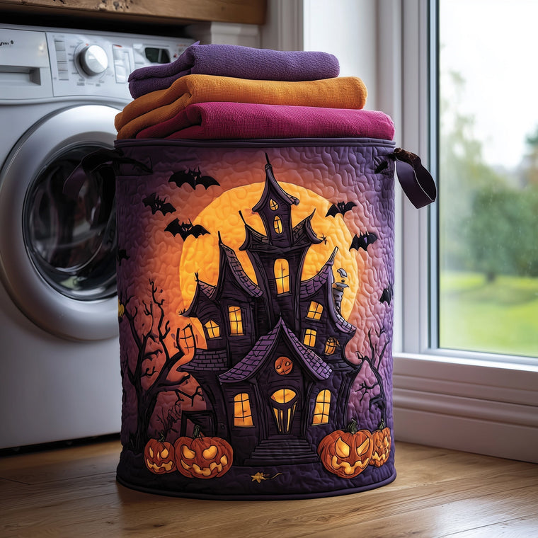 Haunted House Laundry Quilted Tote