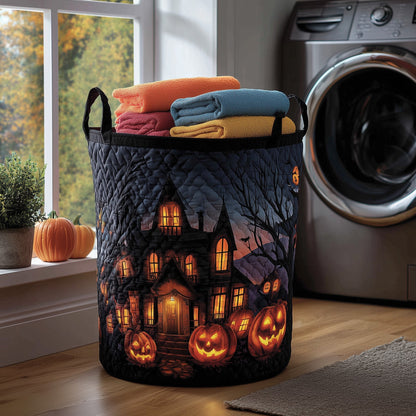 Haunted House Laundry Tote Bag