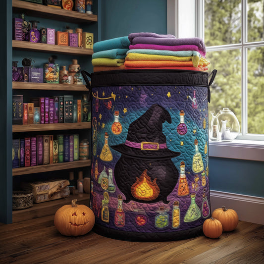 The Witch'S Cauldron Quilted Laundry Basket Tote