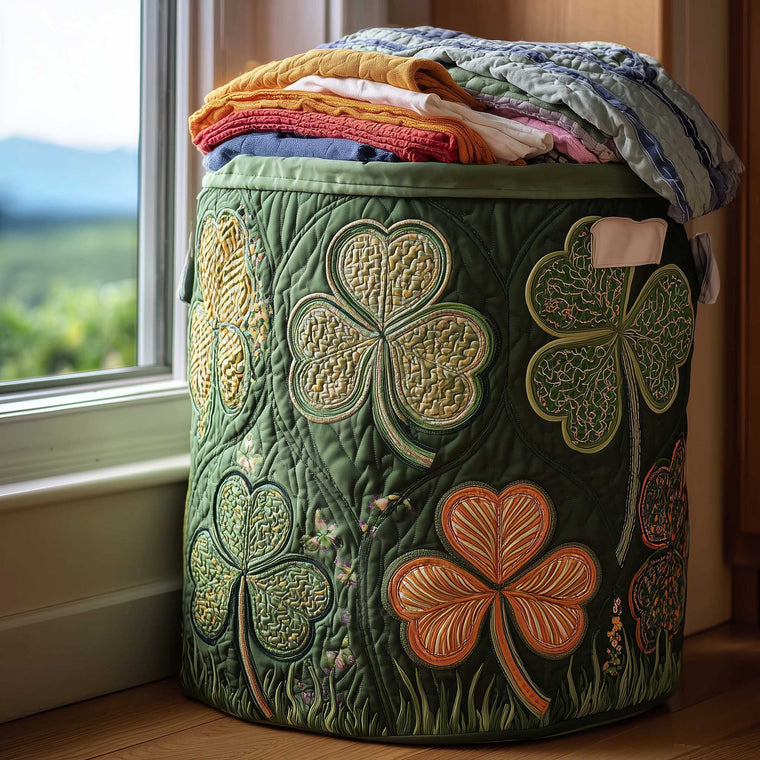 Irish Shamrock Laundry Tote Bag