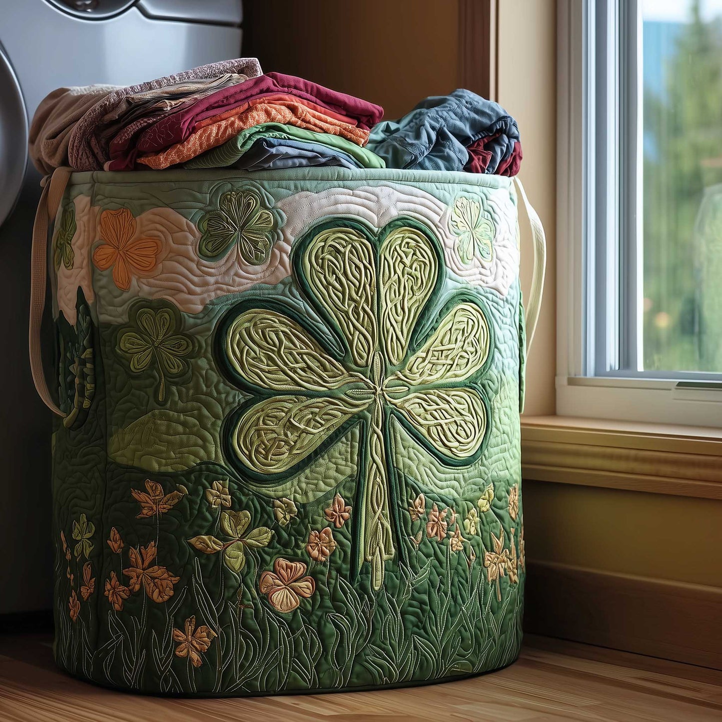 Everyday Irish Shamrock Quilted Tote