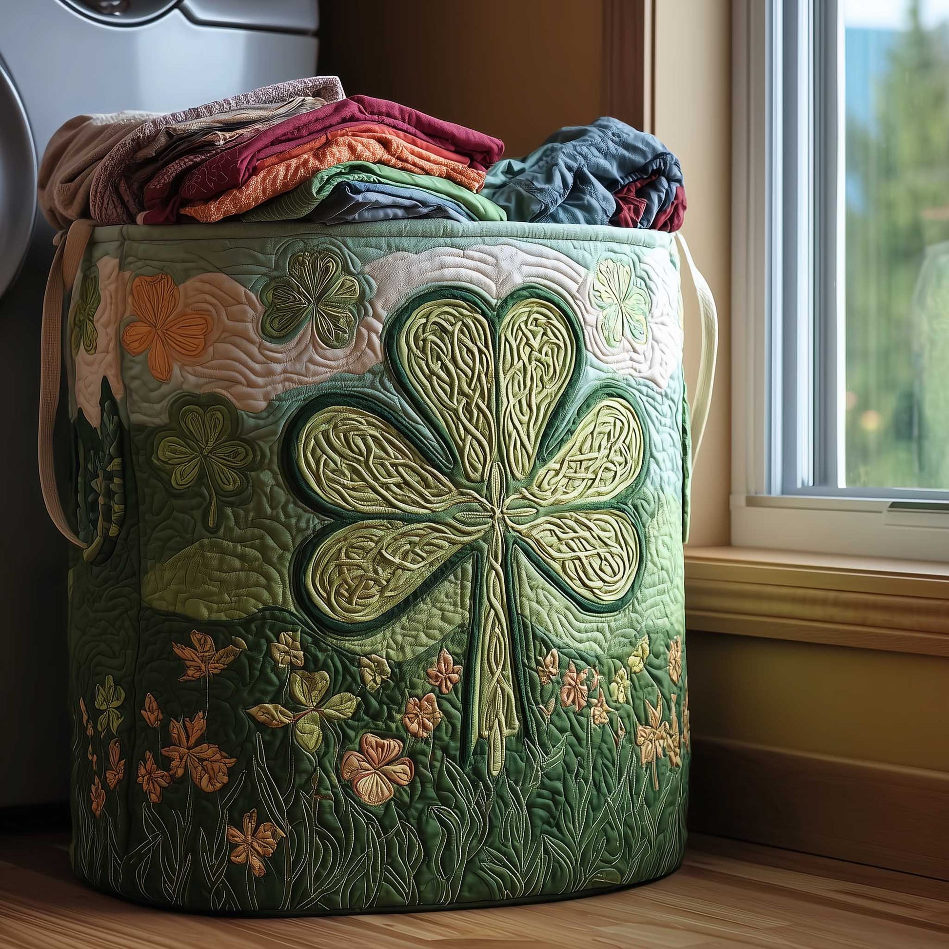 Everyday Irish Shamrock Quilted Tote
