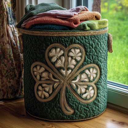 The Irish Shamrock Quilted Laundry Basket Tote 5971