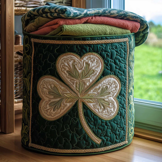 The Irish Shamrock Quilted Laundry Basket Tote 5972