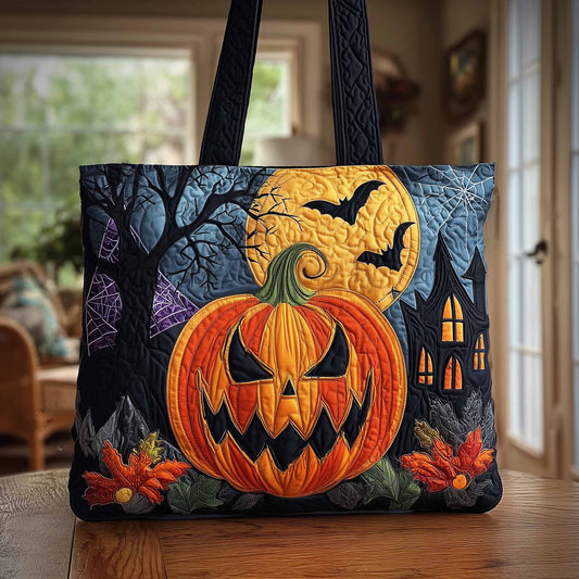 The Spooky Pumpkin Quilted Tote