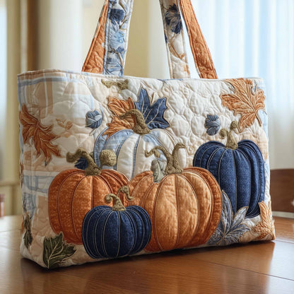 Everyday Elegant Pumpkin Quilted Tote