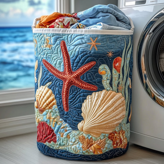 The Marine Dream Quilted Laundry Basket Tote