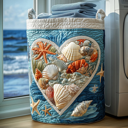 The Heart Of Ocean Quilted Laundry Basket Tote