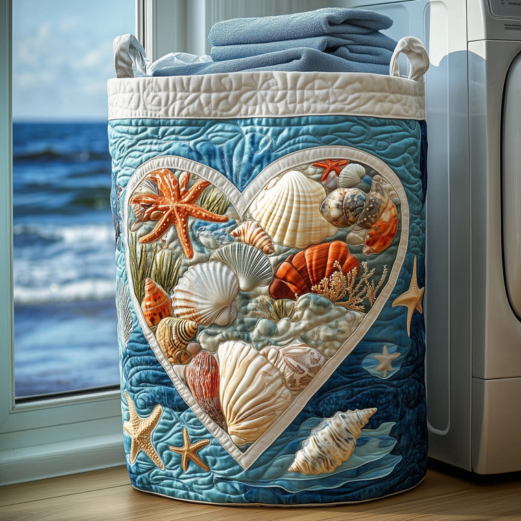 The Heart Of Ocean Quilted Laundry Basket Tote