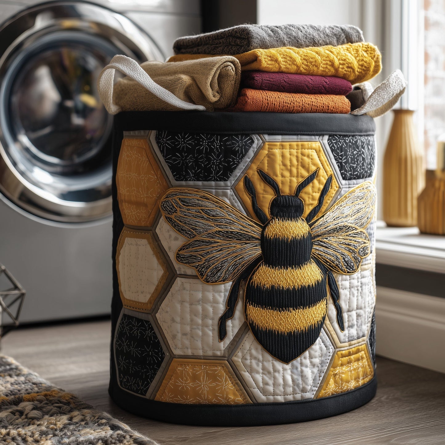 Honey Bee Laundry Quilted Tote