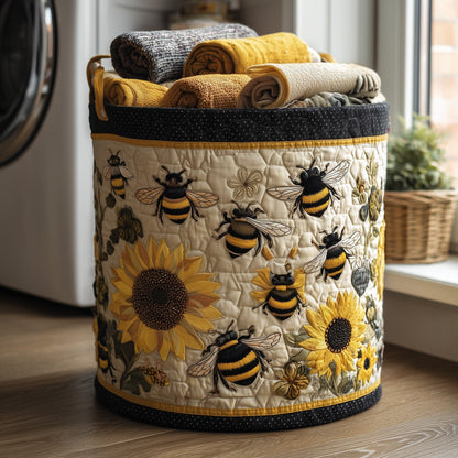 The Bee Heaven Quilted Laundry Basket Tote