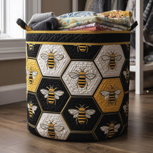 The Royal Bee Quilted Laundry Basket Tote