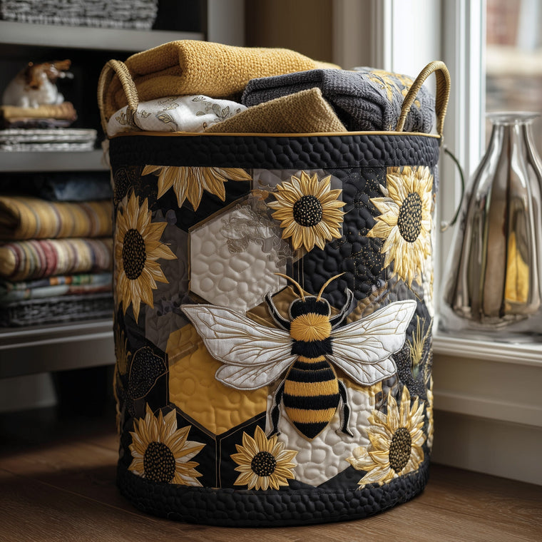 The Bee Dream Quilted Laundry Basket Tote