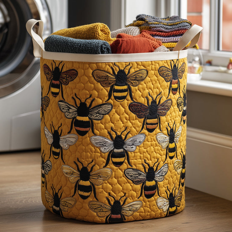 The Bumble Bee Quilted Laundry Basket Tote
