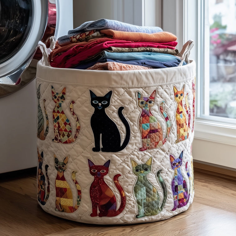 Playful Laundry Basket Quilted Tote