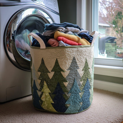 The Pine Tree Quilted Laundry Basket Tote