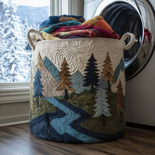 The Forest Vibe Quilted Laundry Basket Tote