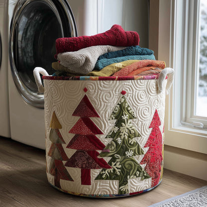 The Festive Tree Quilted Laundry Basket Tote 6257