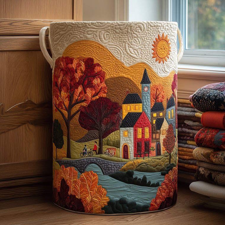 Autumn Town Laundry Tote Bag