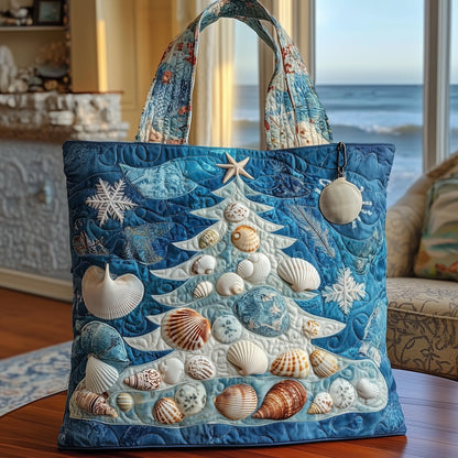 The Coastal Christmas Quilted Tote