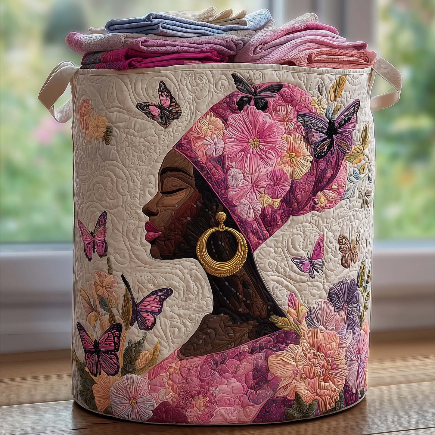 The Melanin Legacy Quilted Laundry Basket Tote 6996