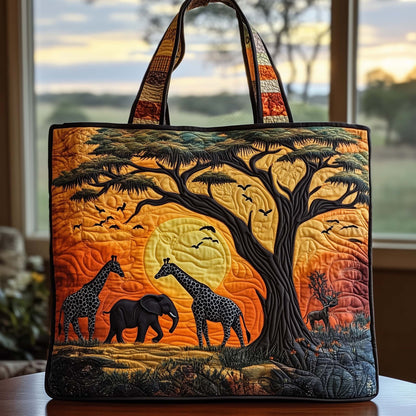The African Sunset Quilted Tote