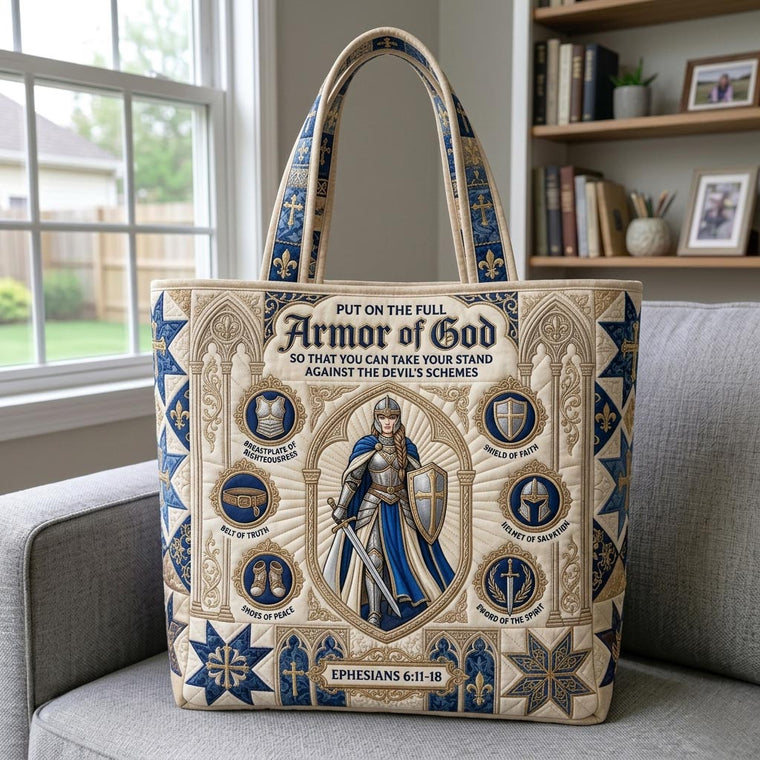 Full Armor Of God Quilted Tote