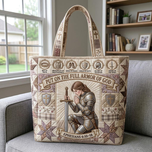 Armor Of God Prayer Quilted Tote