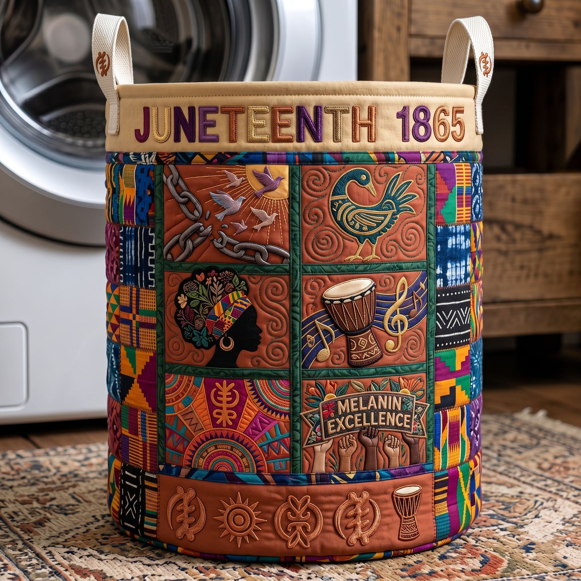 Juneteenth Freedom Laundry Quilted Tote