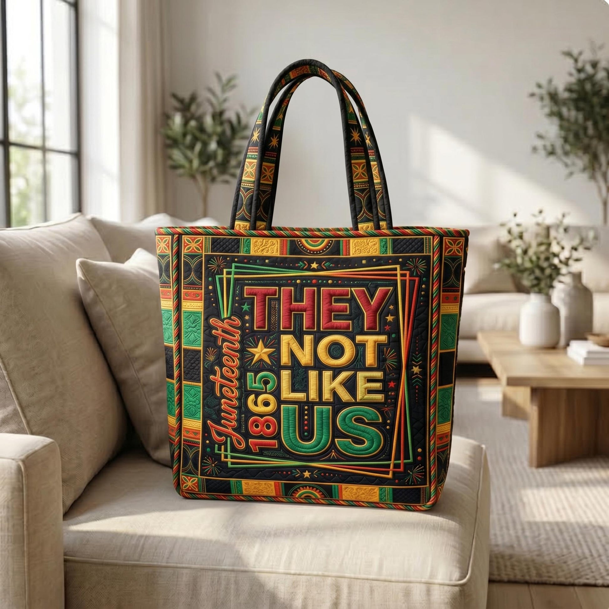 Everyday Empowerment Statement Quilted Tote