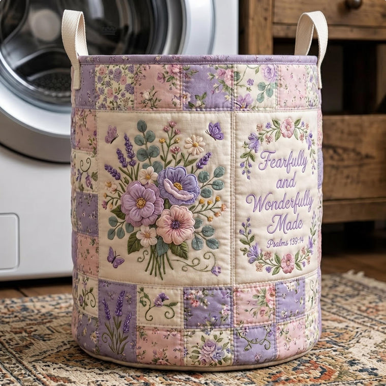 The Christian Faith Quilted Laundry Basket Tote U553
