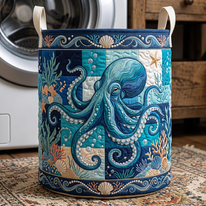 The Coastal Life Quilted Laundry Basket Tote U619