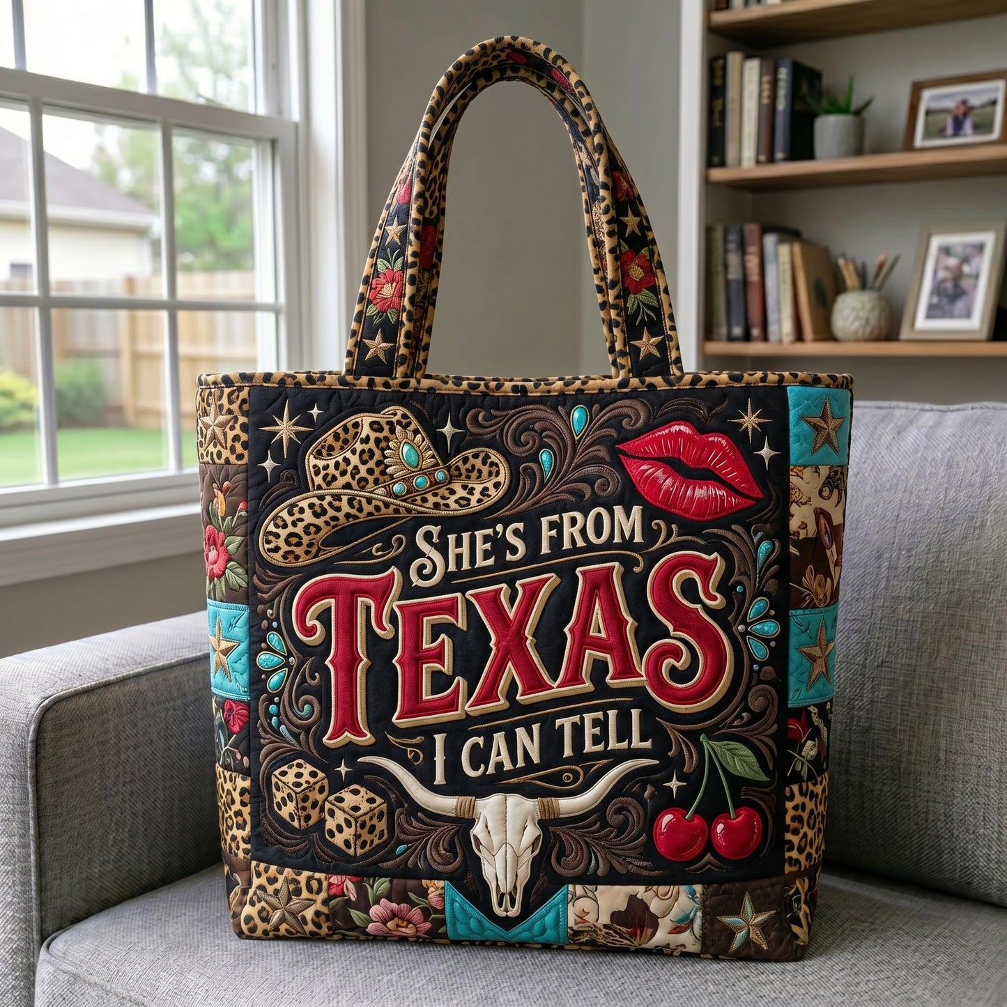 Texas Western Patchwork Quilted Tote