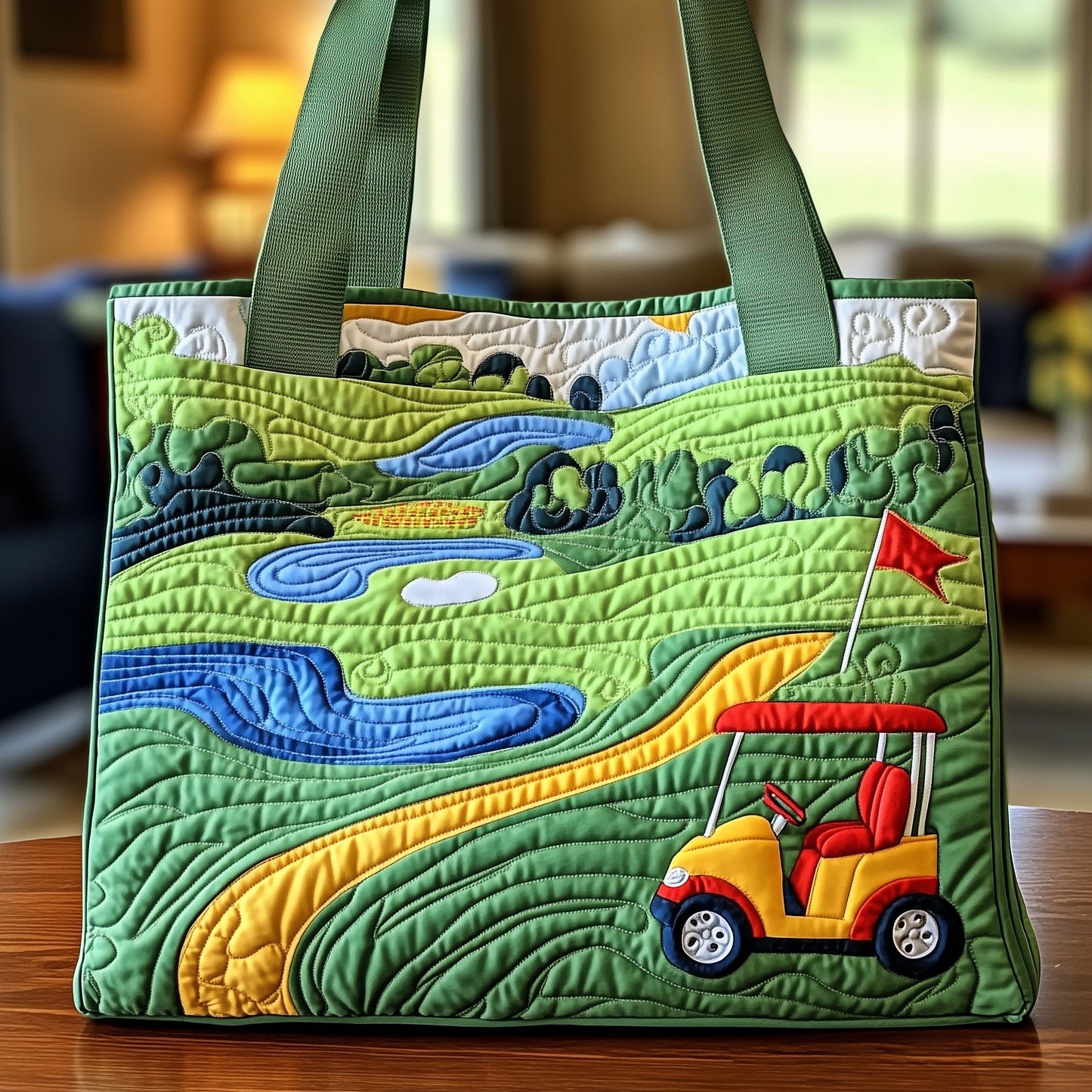 Golf Course Scene Tote Bag