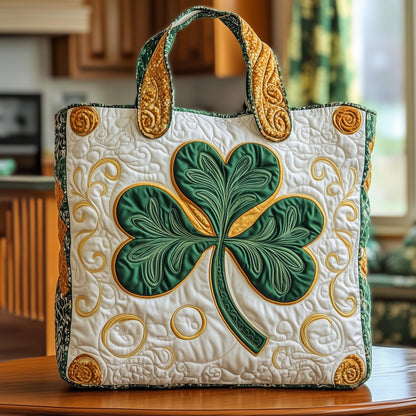 Everyday Irish Shamrock Quilted Tote
