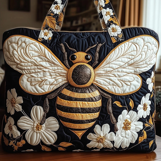 The Bee Blossom Quilted Tote