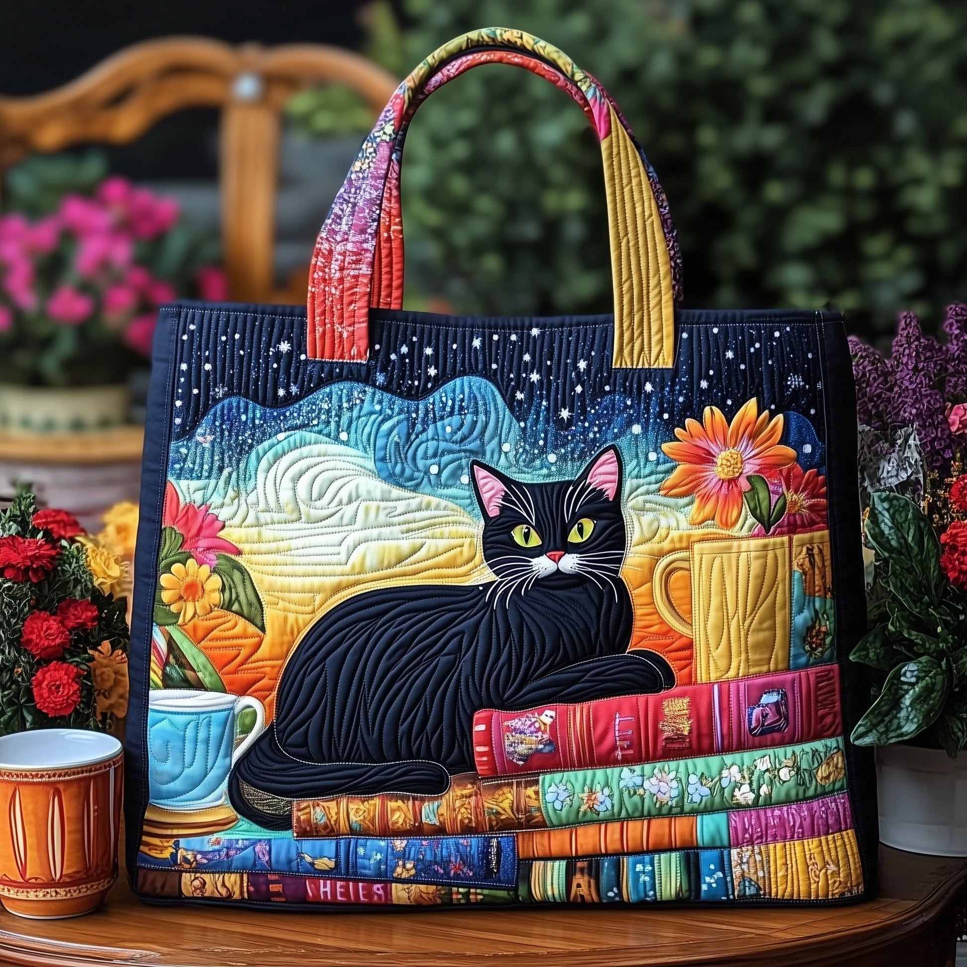 The Cat Eyes Quilted Tote