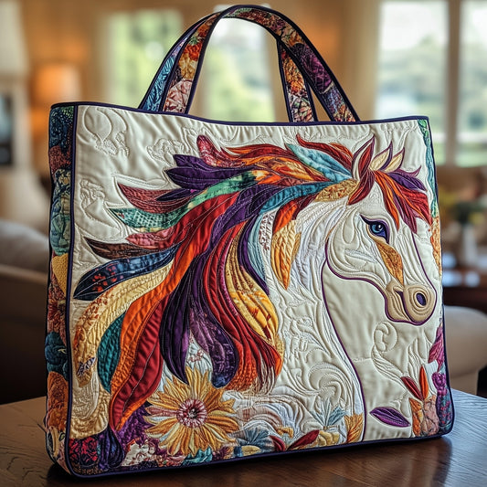The Vibrant Horse Quilted Tote 1164