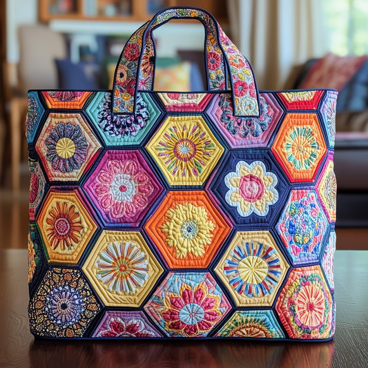 The Mandala Charm Quilted Tote