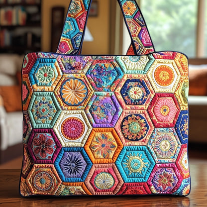 The Vibrant Mandala Quilted Tote