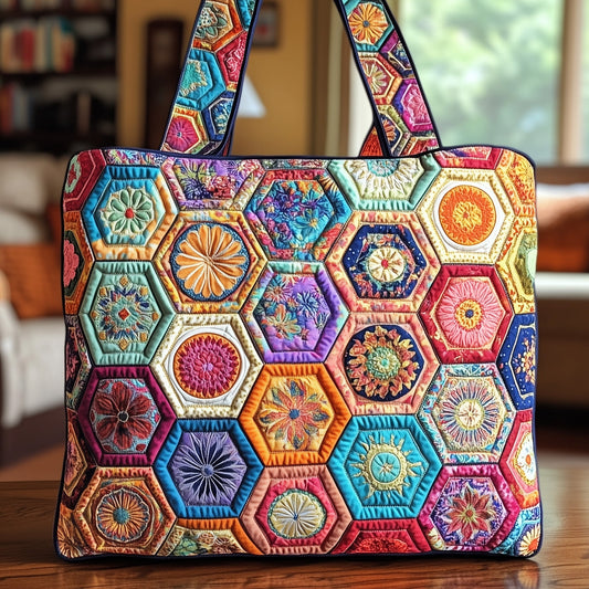 The Vibrant Mandala Quilted Tote