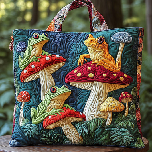 The Woodland Frogs Quilted Tote