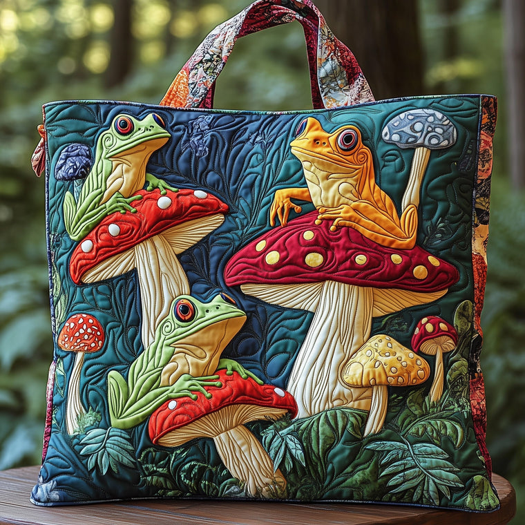 The Woodland Frogs Quilted Tote
