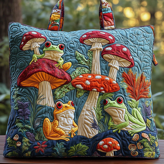 The Woodland Frog Quilted Tote