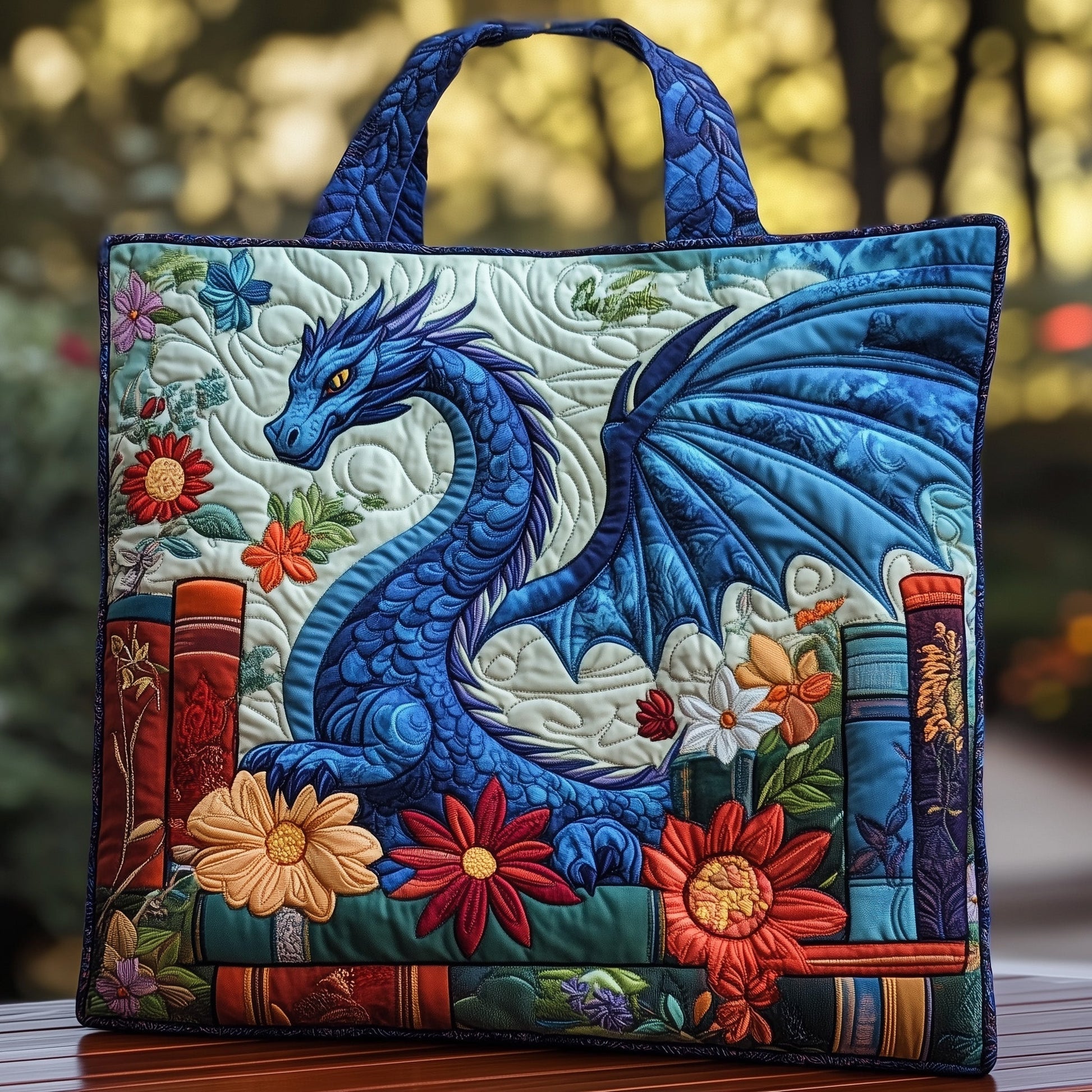 Everyday Dragon Tales Quilted Tote