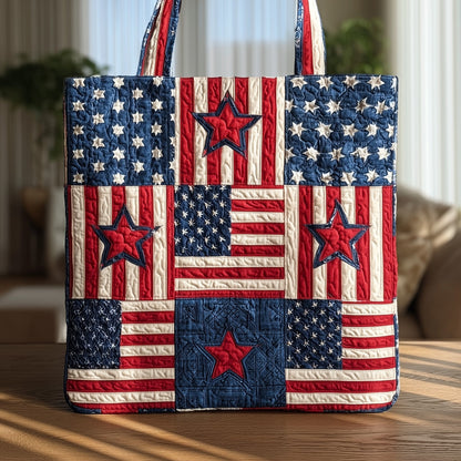 Everyday Stars Stripes Quilted Tote