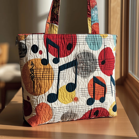 The Music Notes Quilted Tote
