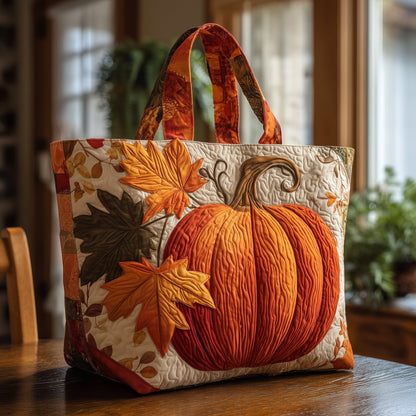 The Autumn Pumpkin Quilted Tote 1381