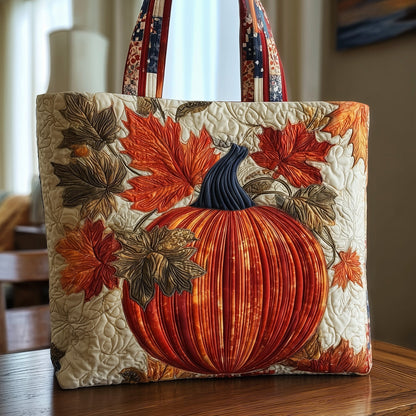 The Autumn Pumpkin Quilted Tote 1383
